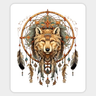 Wolf Dream Catcher Sticker